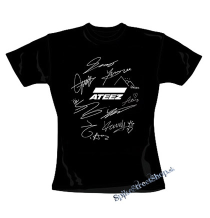 ATEEZ - Logo & Signature - čierne dámske tričko