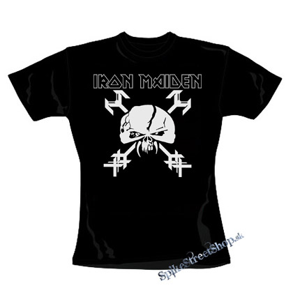 IRON MAIDEN - Final Frontier Crest - čierne dámske tričko