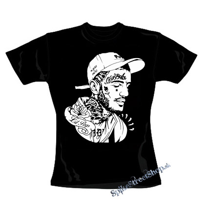 LIL PEEP - Cry Baby Portrait - čierne dámske tričko