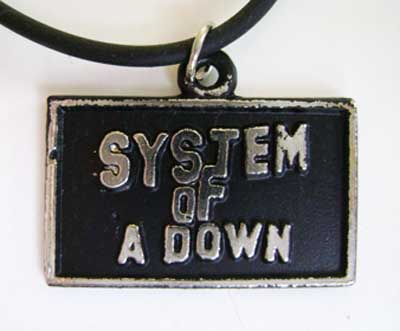 SYSTEM OF A DOWN - kovový strieborný prívesok