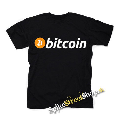 BITCOIN - Logo - čierne detské tričko
