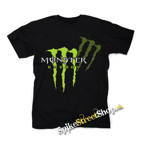 MONSTER ENERGY - Green Logo Honey Bee - čierne detské tričko