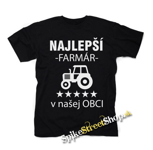 NAJLEPŠÍ FARMÁR V NAŠEJ OBCI - čierne detské tričko