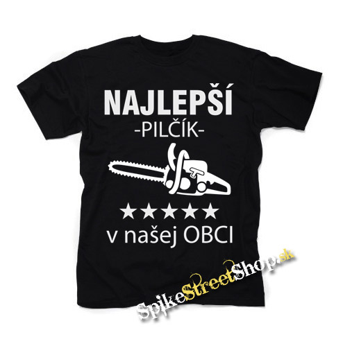 NAJLEPŠÍ PILČÍK V NAŠEJ OBCI - čierne detské tričko