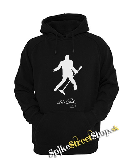 ELVIS PRESLEY - Silhouette Signature - čierna pánska mikina