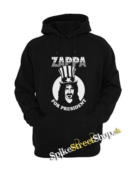 FRANK ZAPPA - For President - čierna pánska mikina