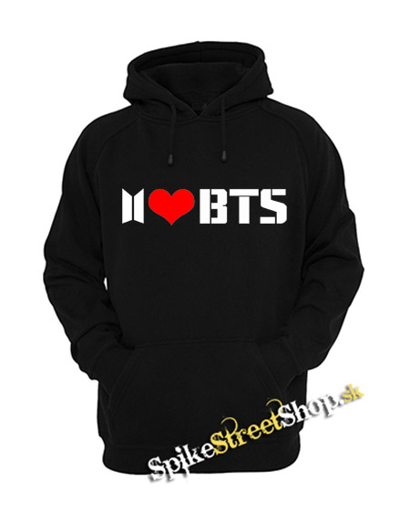 I LOVE BTS - Motive 2 - čierna pánska mikina