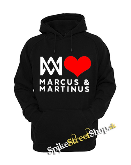 I LOVE MARCUS & MARTINUS - čierna pánska mikina