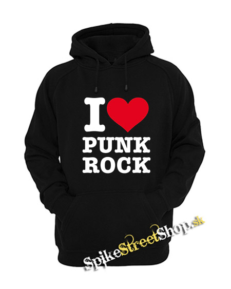 I LOVE PUNKROCK - čierna pánska mikina