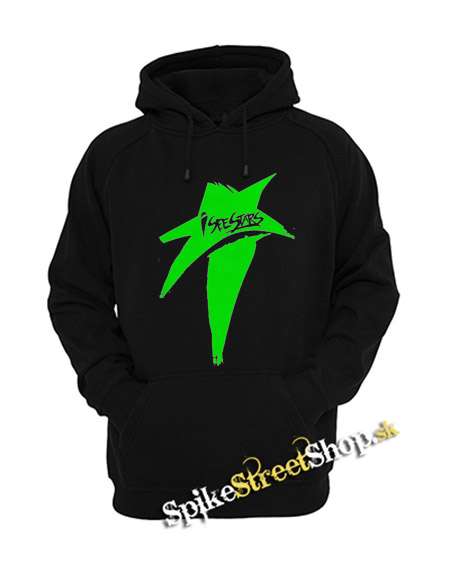 I SEE STARS - Green Star - čierna pánska mikina
