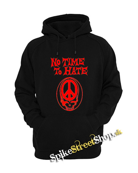 NO TIME TO HATE - Peace Skull - čierna pánska mikina