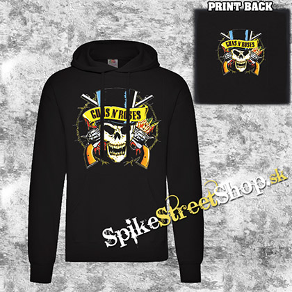 GUNS N ROSES - Skull - čierna pánska mikina 