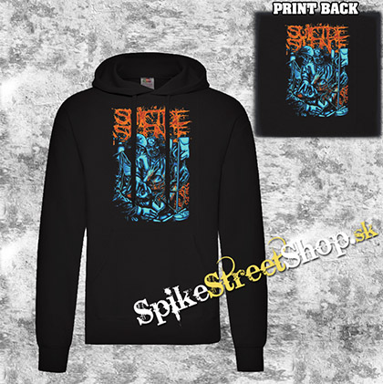 SUICIDE SILENCE - Blue Skull Soldier - čierna pánska mikina 