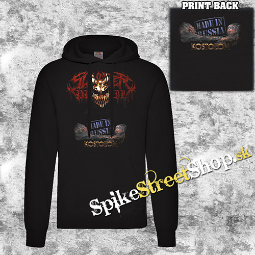 SLAUGHTER TO PREVAIL - Kostolom - čierna pánska mikina KLOKANKA