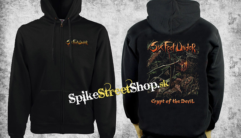 SIX FEET UNDER - Crypt Of The Devil - čierna pánska mikina na zips
