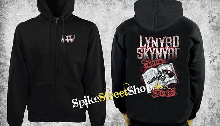 LYNYRD SKYNYRD - God & Guns - čierna pánska mikina na zips