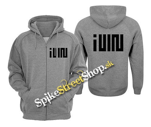 (G)I-DLE - Logo Kpop Band - šedá pánska mikina na zips