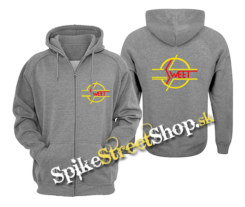 SWEET - Logo Hardrock Legend - šedá pánska mikina na zips