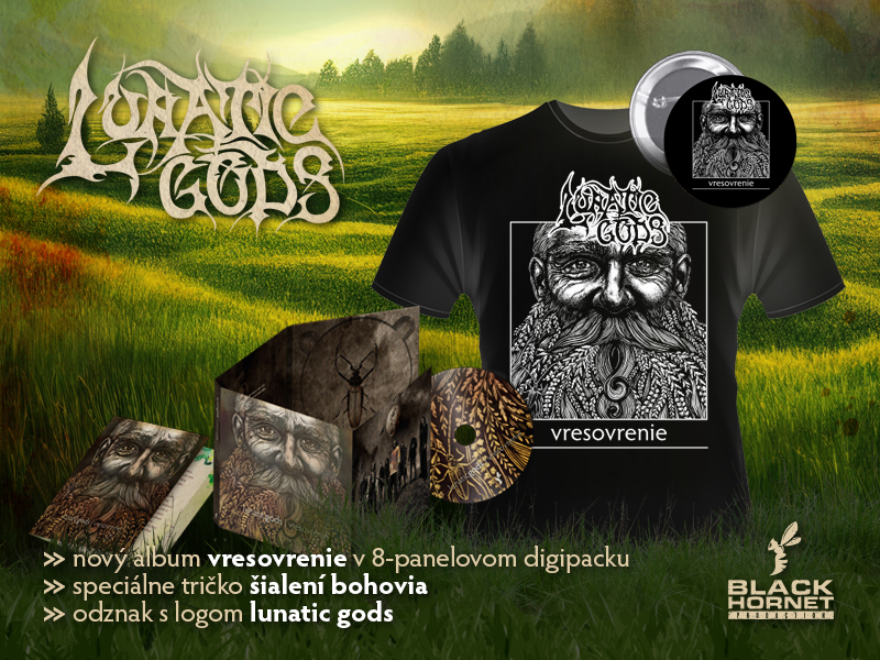 LUNATIC GODS - Vresovrenie - Bundle BOX - Vresovrenie Cover Art White (Digipack + Pánske Tričko + Odznak) 2023´