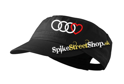 AUDI - Love - čierna šiltovka army cap