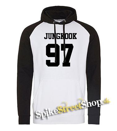 JUNGKOOK - 97 - čiernobiela pánska mikina