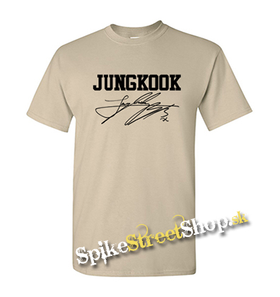 JUNGKOOK - Logo & Signature - pieskové detské tričko