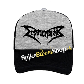 DISMEMBER - Logo - šedočierna sieťkovaná šiltovka model "Trucker"