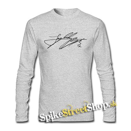 JUNGKOOK - Signature - šedé detské tričko s dlhými rukávmi