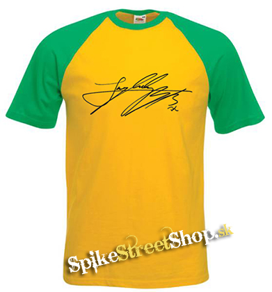 JUNGKOOK - Signature - žltozelené pánske tričko