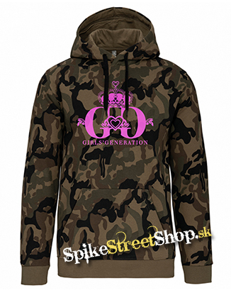 GIRLS' GENERATION - Pink Logo - maskáčová pánska mikina