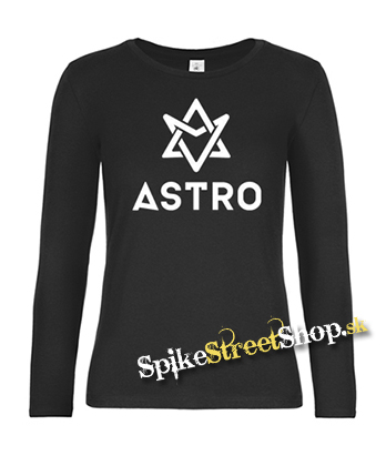 ASTRO - Logo - čierne dámske tričko s dlhými rukávmi