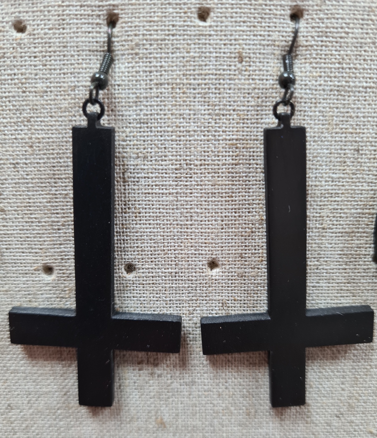 Náušnice gothic style-Reverse cross