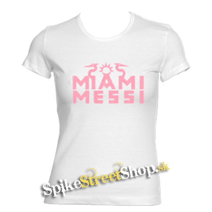 LIONEL MESSI - Miami Messi - biele dámske tričko