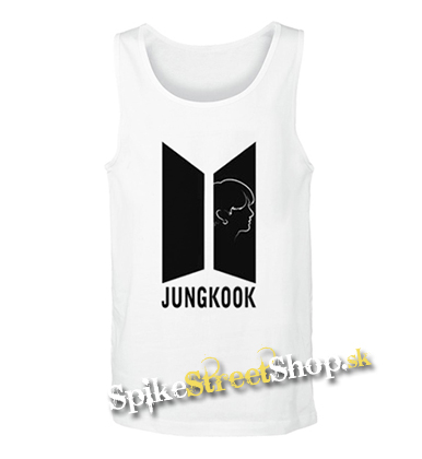 JUNGKOOK - BTS Logo Portrait - Mens Vest Tank Top - biele