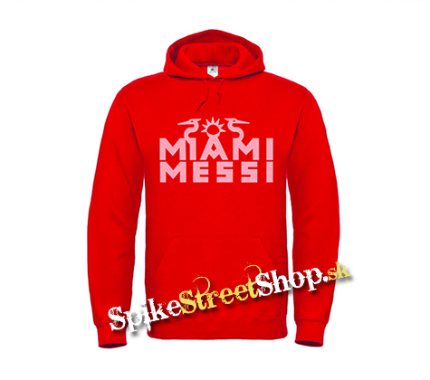 LIONEL MESSI - Miami Messi - červená pánska mikina