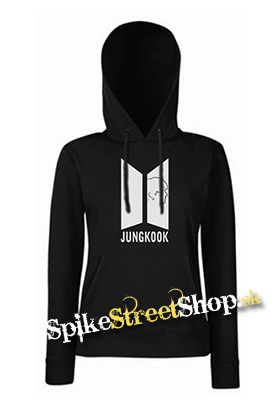 JUNGKOOK - BTS Logo Portrait - čierna dámska mikina