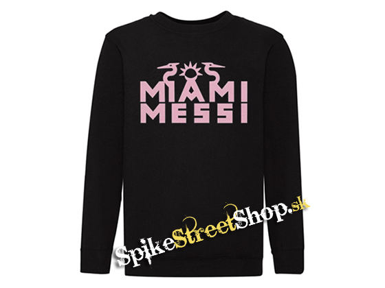 LIONEL MESSI - Miami Messi - čierna detská mikina bez kapuce