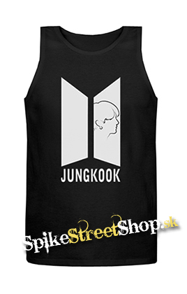 JUNGKOOK - BTS Logo Portrait - Mens Vest Tank Top - čierne