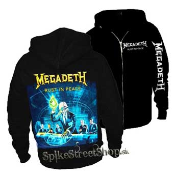 MEGADETH - Rust In Peace - čierna pánska mikina na zips