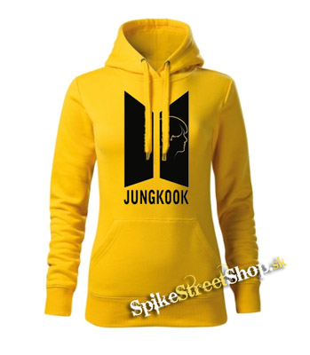 JUNGKOOK - BTS Logo Portrait - žltá dámska mikina