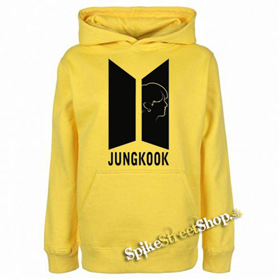 JUNGKOOK - BTS Logo Portrait - žltá pánska mikina