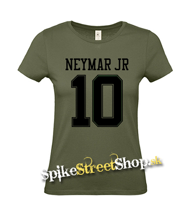 NEYMAR JR - 10 - khaki dámske tričko
