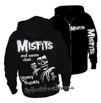 MISFITS - Legacy Of Brutality - čierna pánska mikina na zips