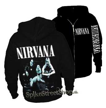NIRVANA - Band Motive 1 - čierna pánska mikina na zips