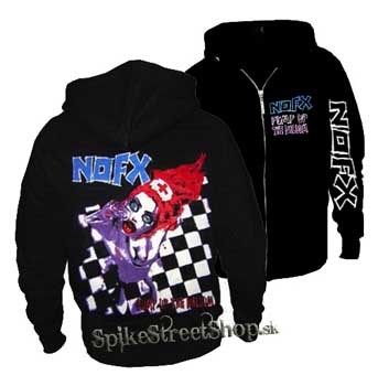 NOFX - Pump Up The Valuum - čierna pánska mikina na zips (-30%=VÝPREDAJ)