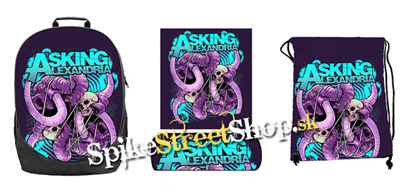 Hurá do školy - sada ASKING ALEXANDRIA - Elephant Skull (ruksak, peračník a vak na prezuvky)