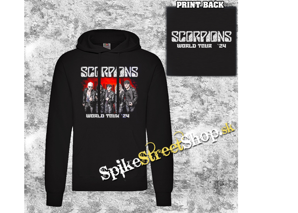 SCORPIONS - World Tour 24 - čierna pánska mikina 