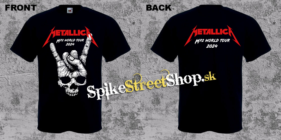 METALLICA - Skull M72 World Tour 2024 - čierne pánske tričko
