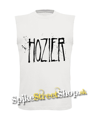 HOZIER - Logo Singer - biele pánske tričko bez rukávov