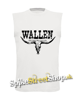 MORGAN WALLEN - Country Music Crest - biele pánske tričko bez rukávov